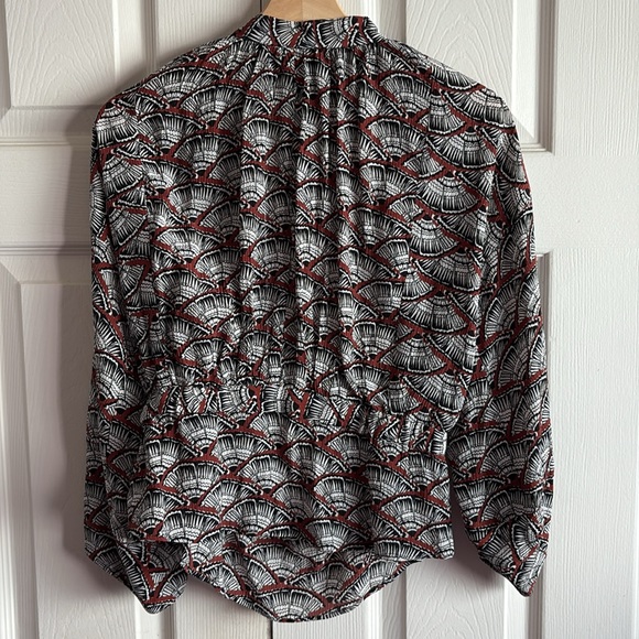 •APIECE APART Elegant Black and Red Patterned Women's Top Cutout - Picture 15 of 16